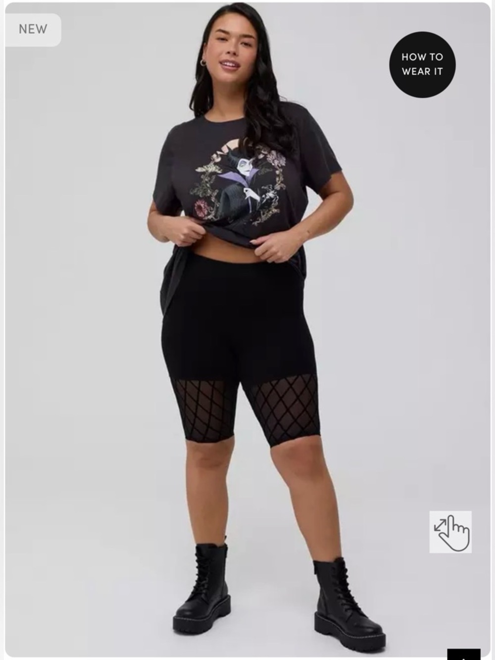 NWOT Torrid 11'' Flocked Bike Short size 0